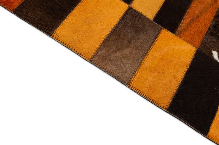 8' 1 x 9' 11 Cowhide - Patchwork Rug