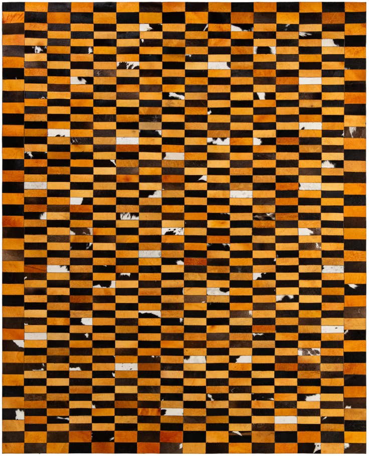 Detail image of 8' 1 x 9' 11 Cowhide - Patchwork Rug