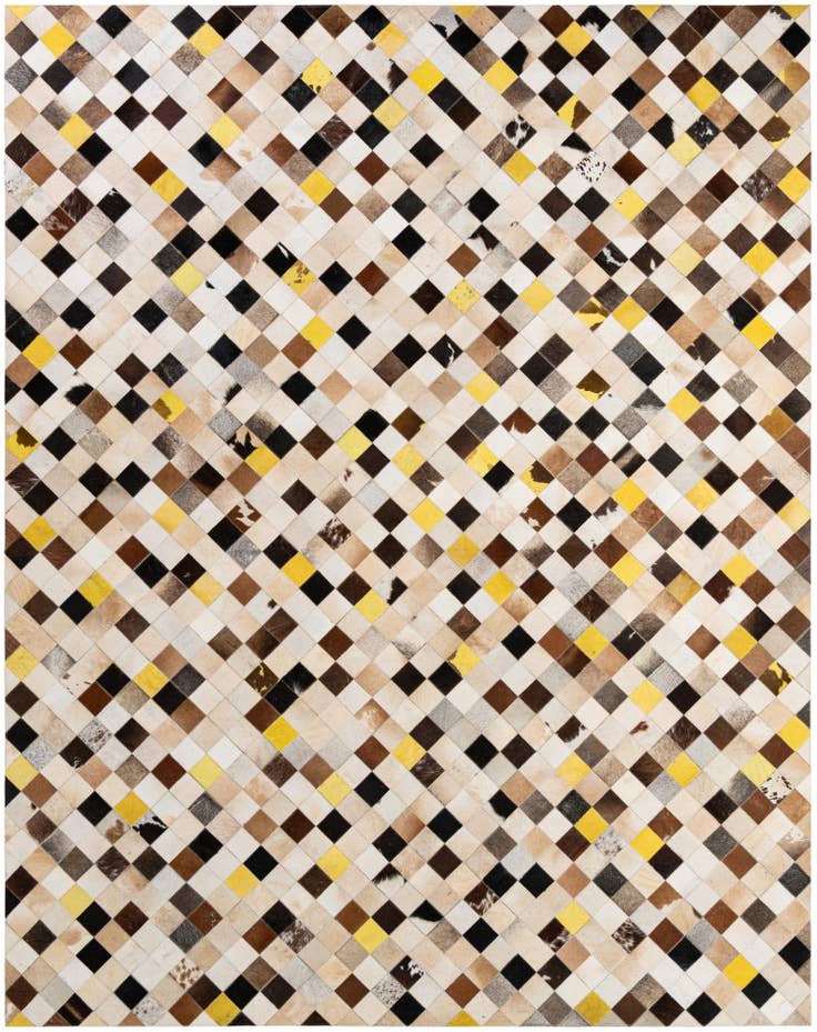 Detail image of 7' 11 x 10' Cowhide - Patchwork Rug