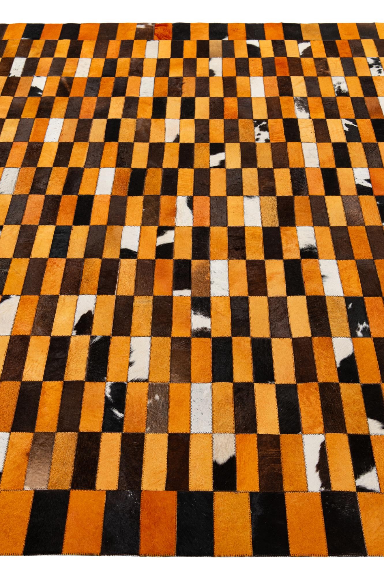 8' 1 x 9' 11 Cowhide - Patchwork Rug