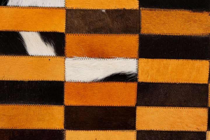 8' 1 x 9' 11 Cowhide - Patchwork Rug