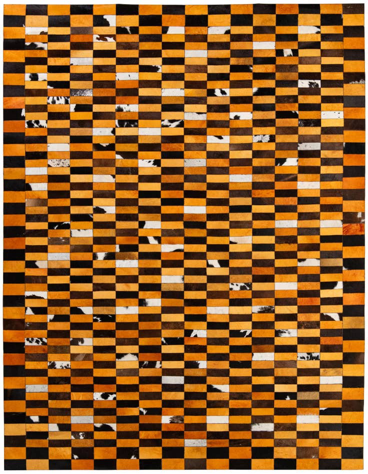 Detail image of 8' 1 x 9' 11 Cowhide - Patchwork Rug