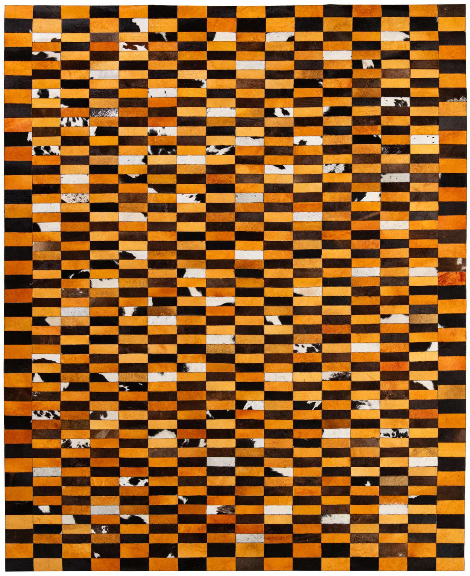 8' 1 x 9' 11 Cowhide - Patchwork Rug