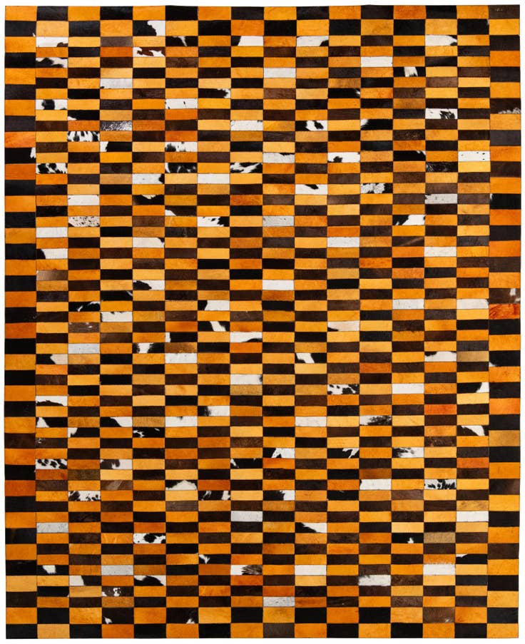Detail image of 8' 1 x 9' 11 Cowhide - Patchwork Rug
