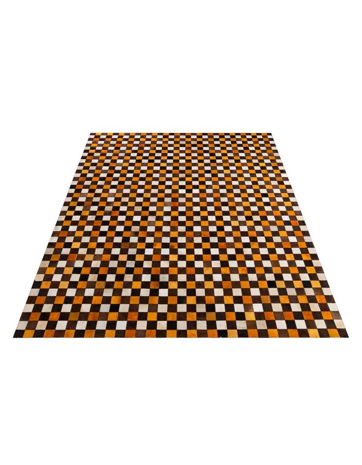 Detail image of 8' 2 x 9' 11 Cowhide - Patchwork Rug