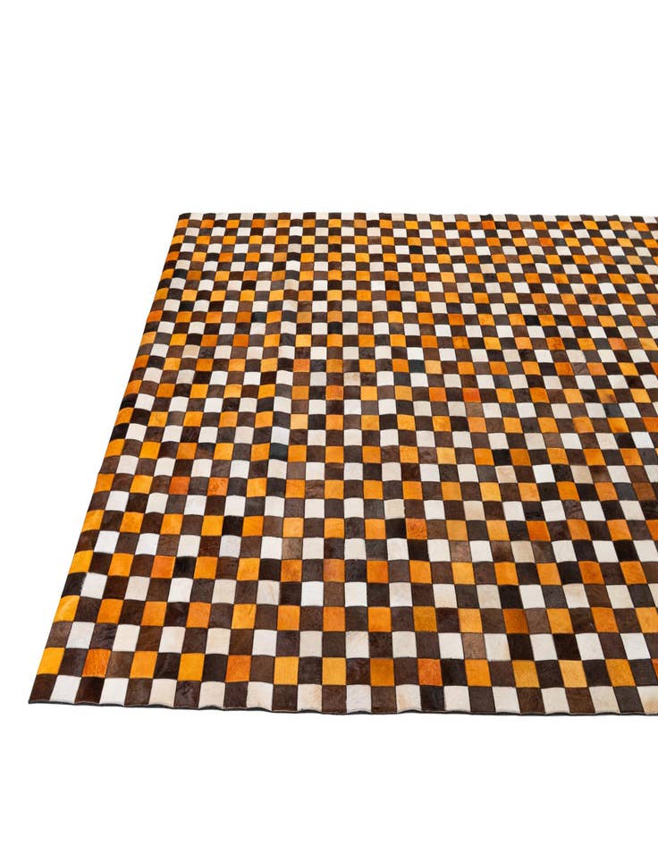 Detail image of 8' 2 x 9' 11 Cowhide - Patchwork Rug