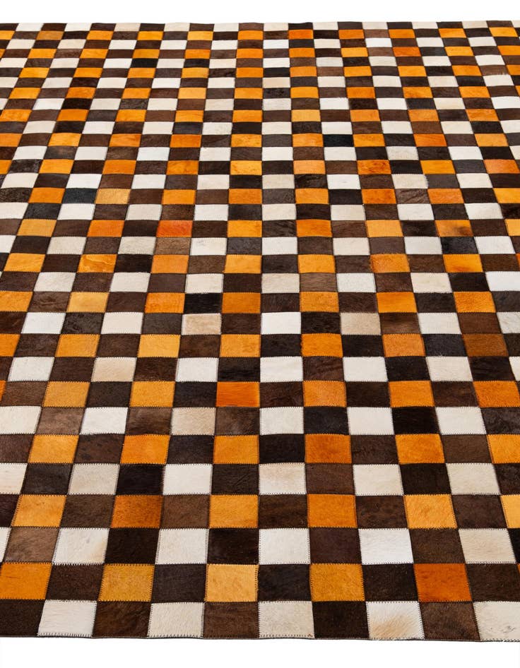 Detail image of 8' 2 x 9' 11 Cowhide - Patchwork Rug