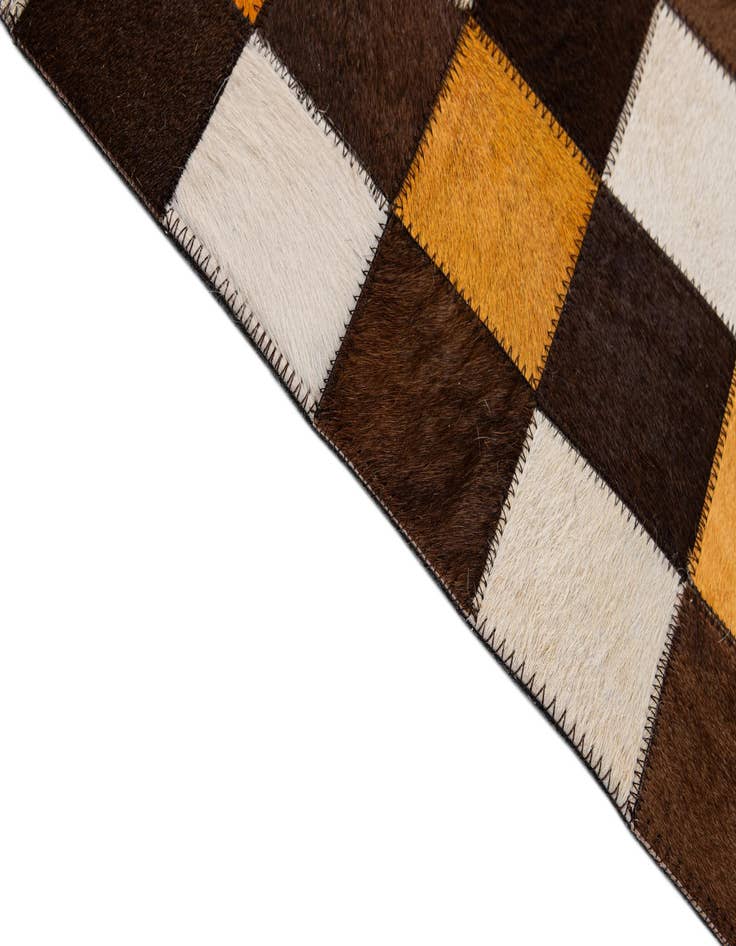 Detail image of 8' 2 x 9' 11 Cowhide - Patchwork Rug