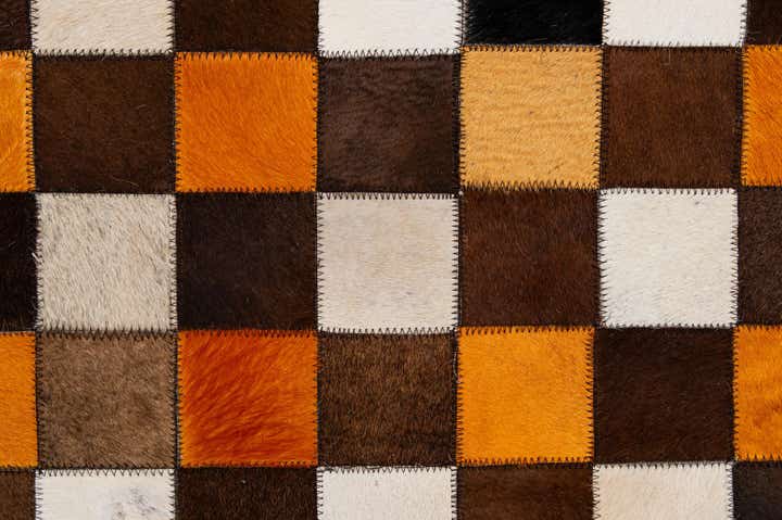 8' 2 x 9' 11 Cowhide - Patchwork Rug