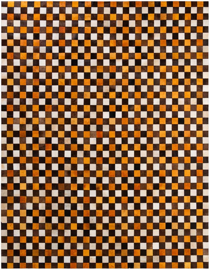 Detail image of 8' 2 x 9' 11 Cowhide - Patchwork Rug