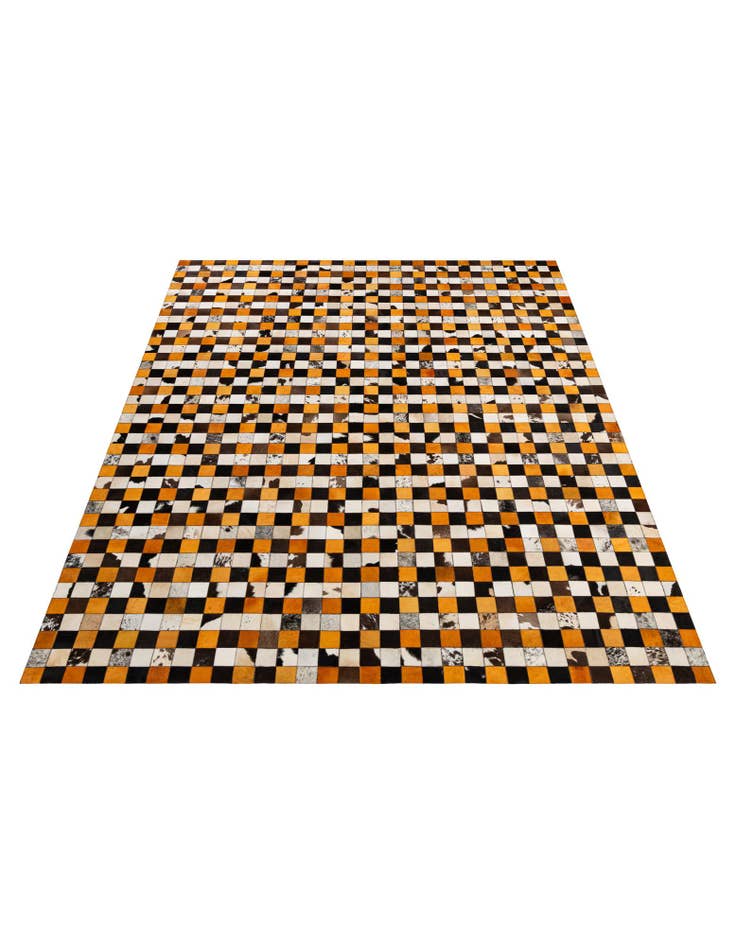 Detail image of 8' 1 x 9' 11 Cowhide - Patchwork Rug