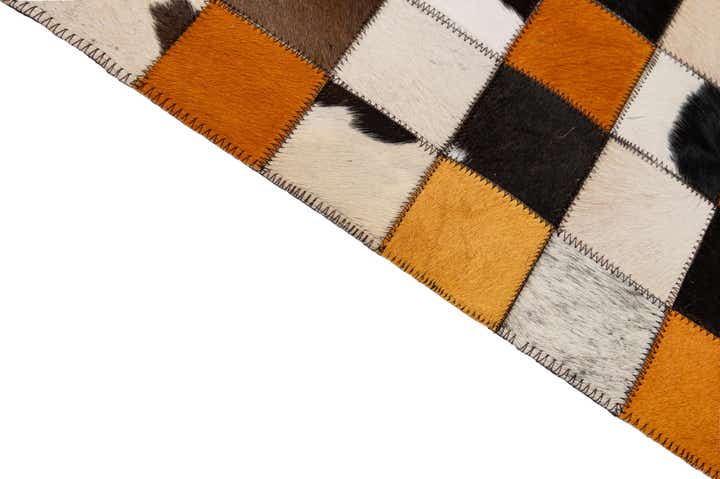 8' 1 x 9' 11 Cowhide - Patchwork Rug