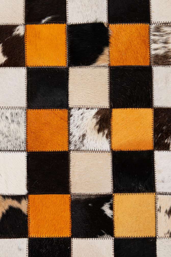 8' 1 x 9' 11 Cowhide - Patchwork Rug