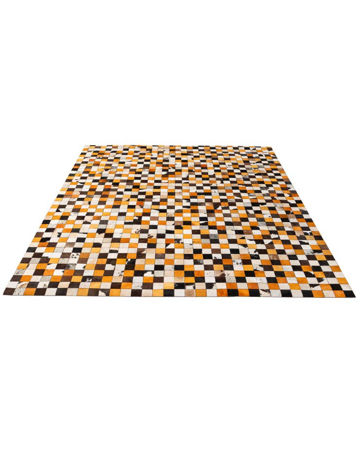 Detail image of 8' 1 x 9' 11 Cowhide - Patchwork Rug