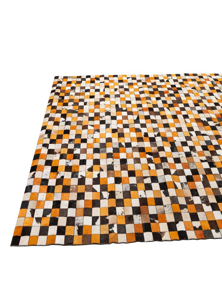 Detail image of 8' 1 x 9' 11 Cowhide - Patchwork Rug