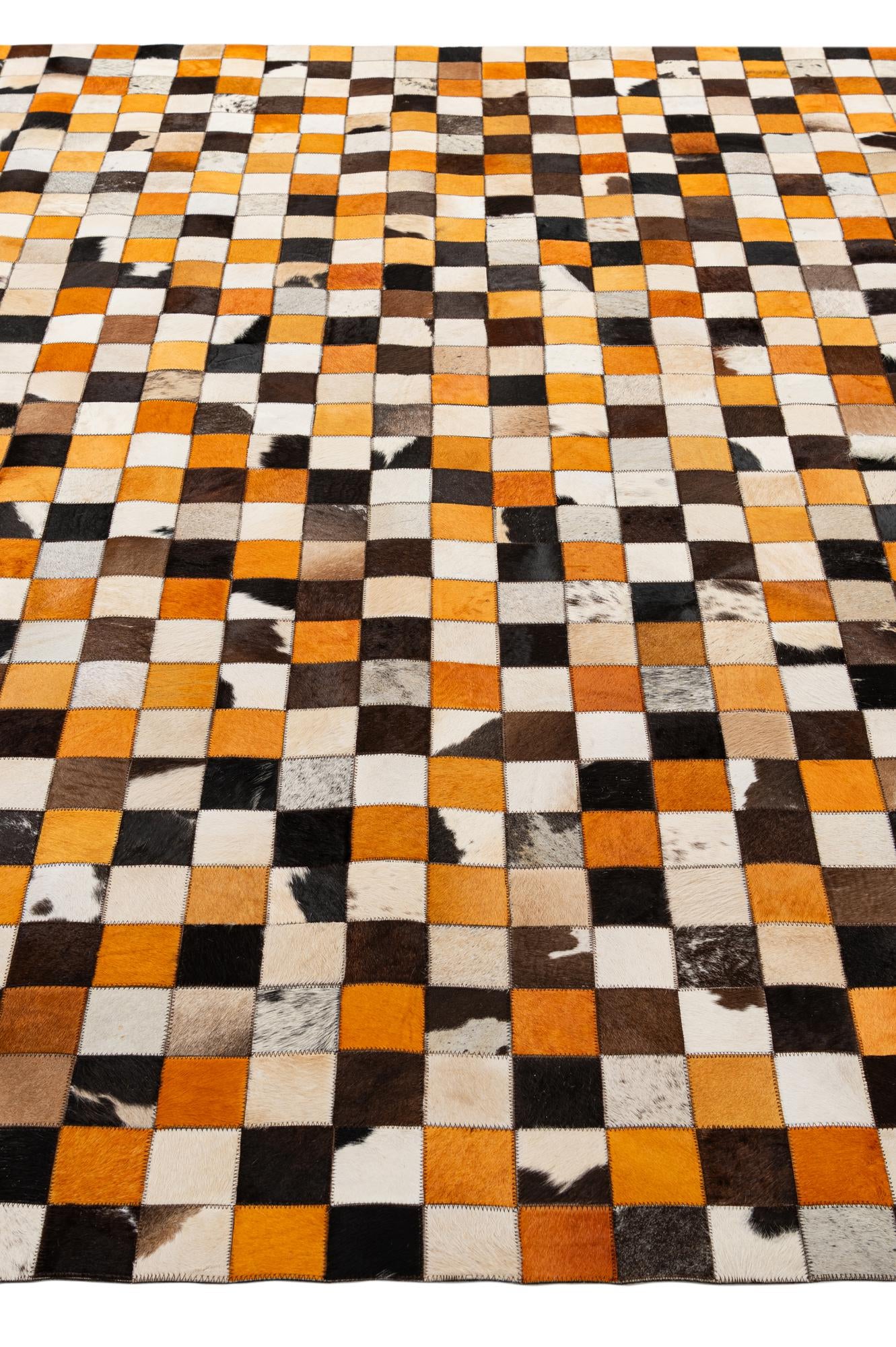 8' 1 x 9' 11 Cowhide - Patchwork Rug