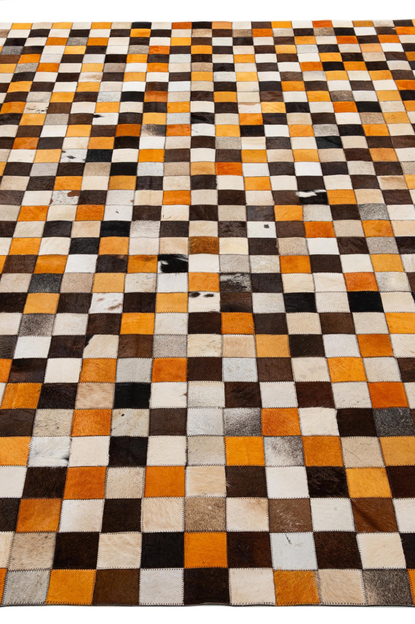 8' 2 x 10' Cowhide - Patchwork Rug