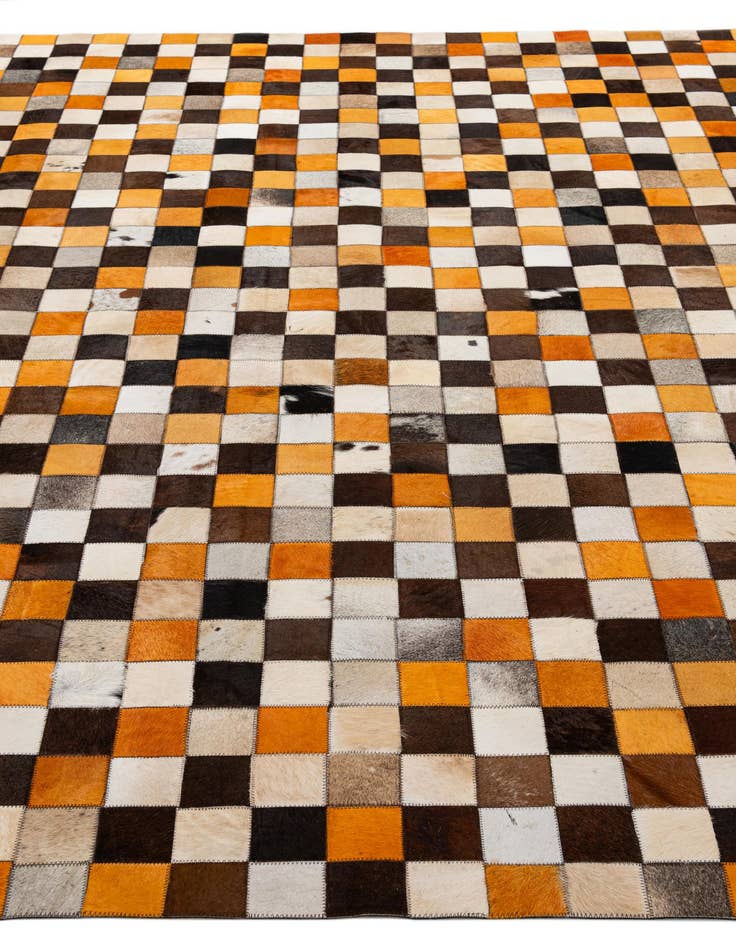 Detail image of 8' 2 x 10' Cowhide - Patchwork Rug