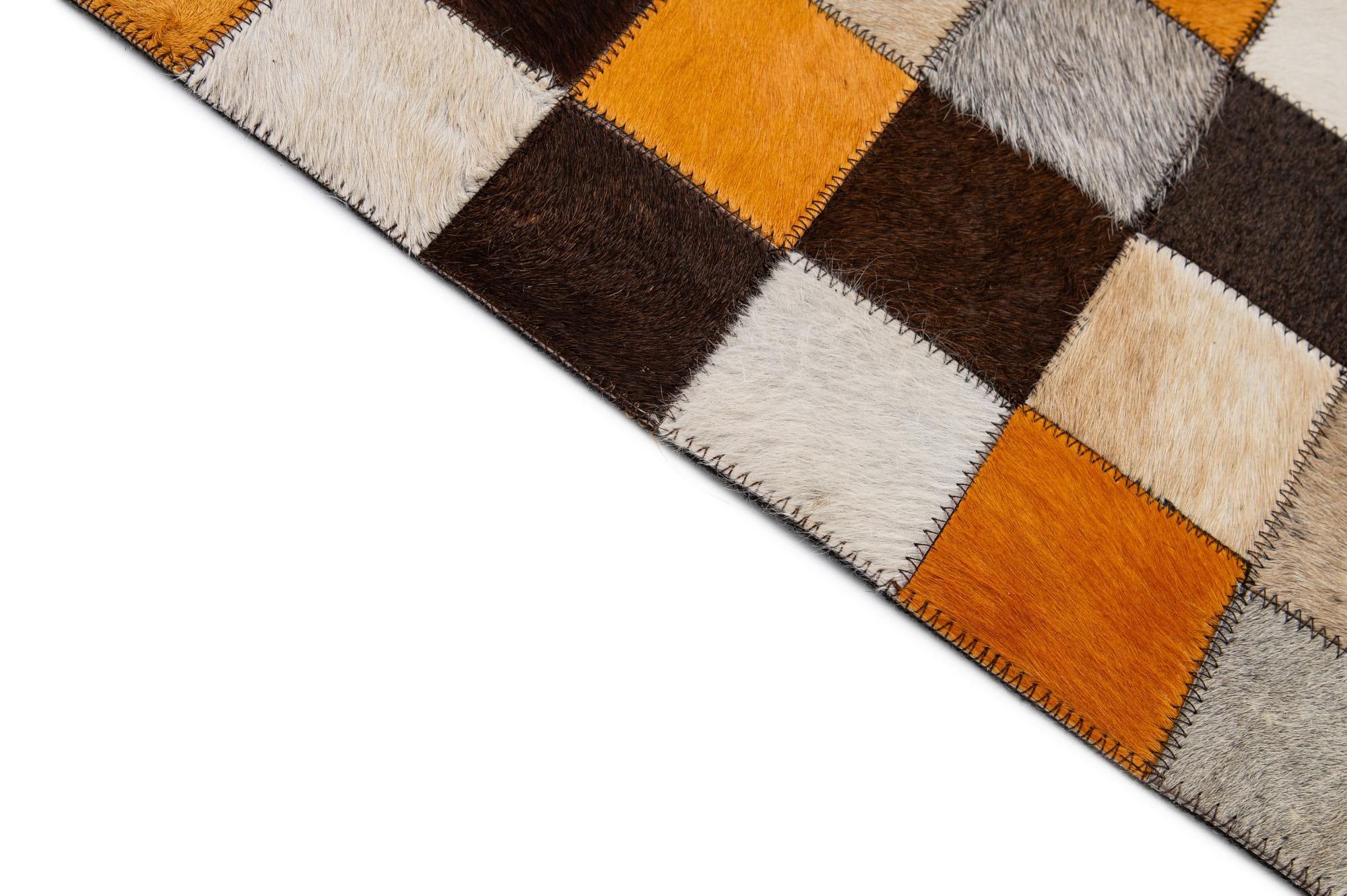 8' 2 x 10' Cowhide - Patchwork Rug