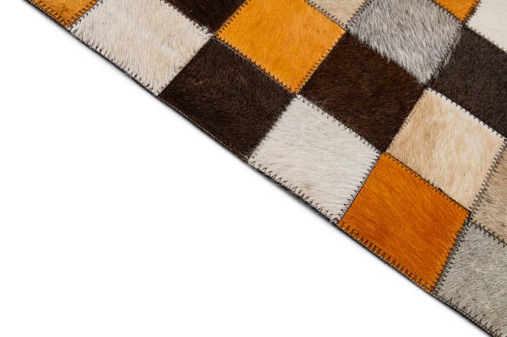 Detail image of 8' 2 x 10' Cowhide - Patchwork Rug
