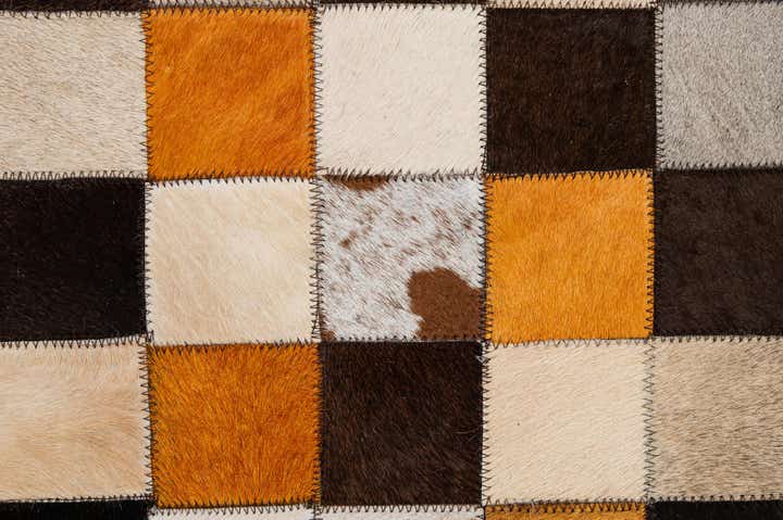 8' 2 x 10' Cowhide - Patchwork Rug
