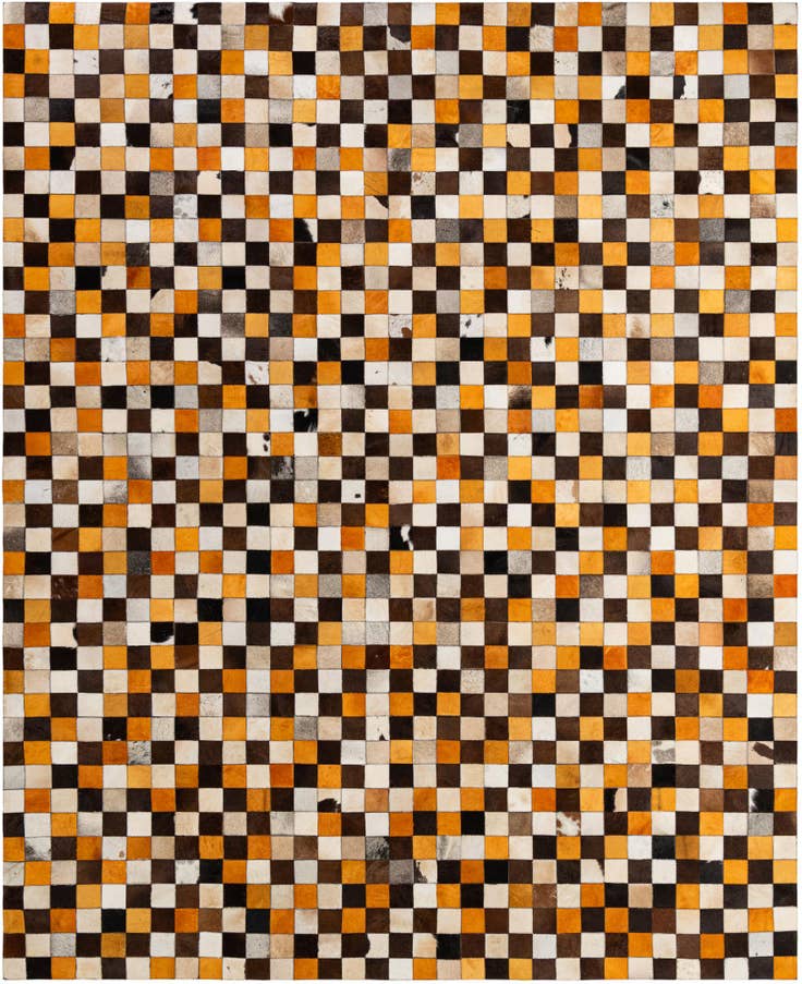 Detail image of 8' 2 x 10' Cowhide - Patchwork Rug