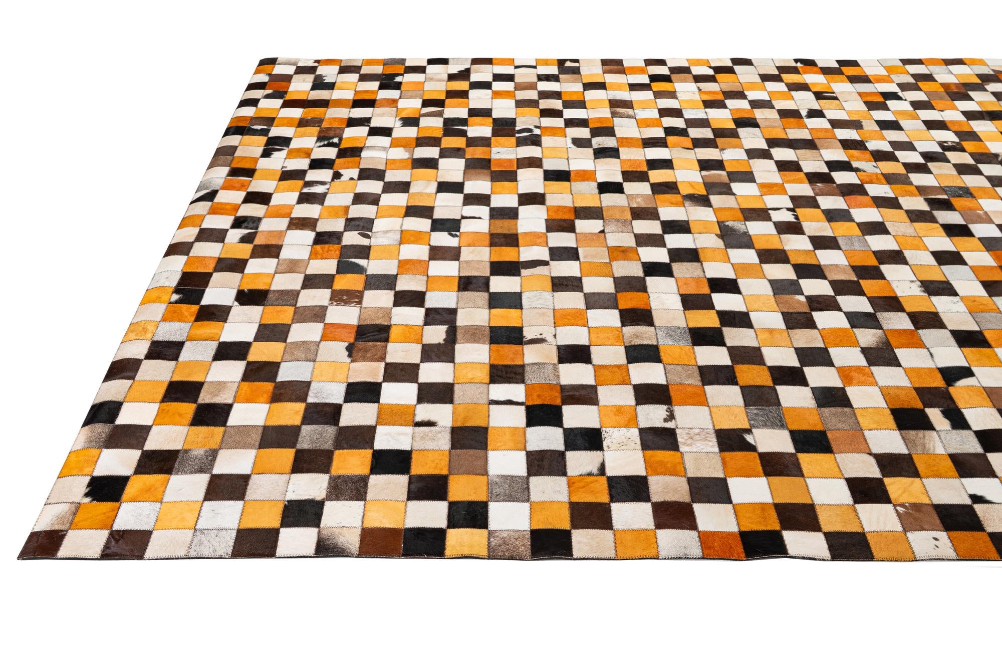 8' 1 x 10' Cowhide - Patchwork Rug
