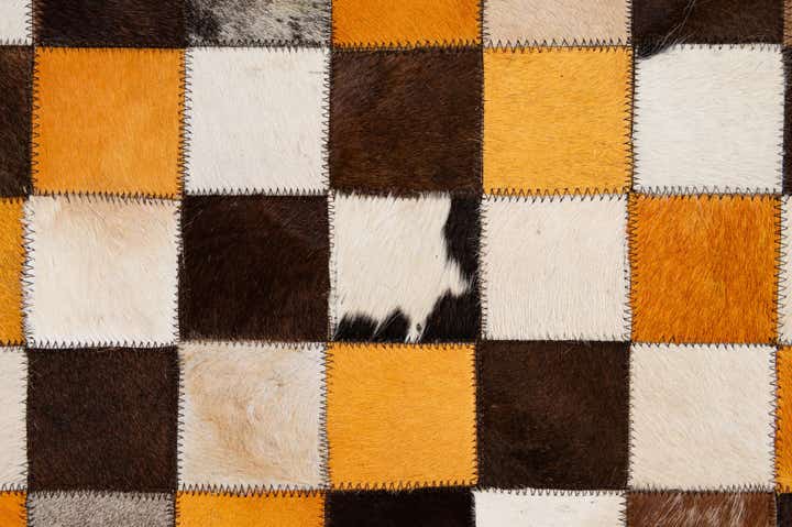 8' 1 x 10' Cowhide - Patchwork Rug
