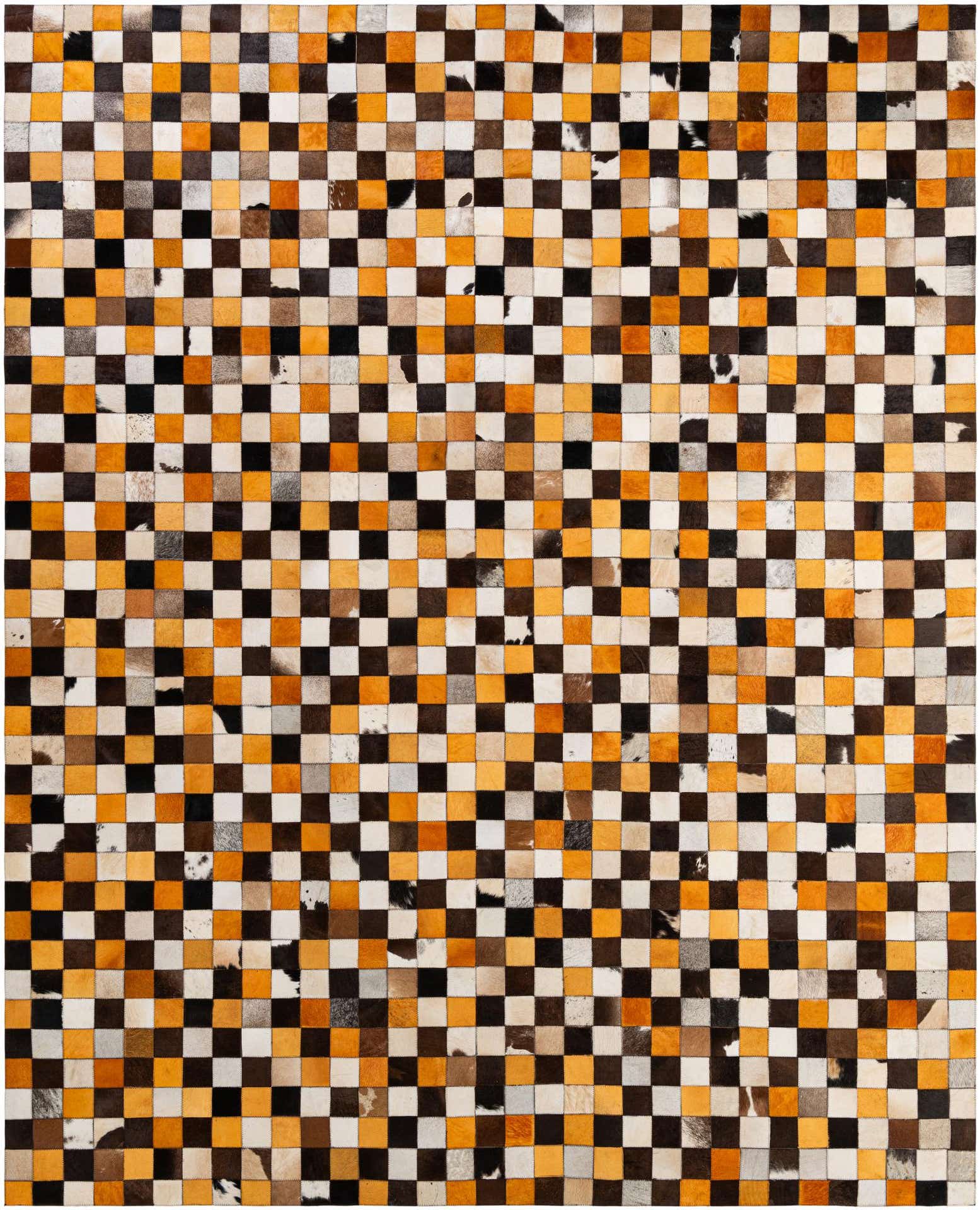 8' 1 x 10' Cowhide - Patchwork Rug