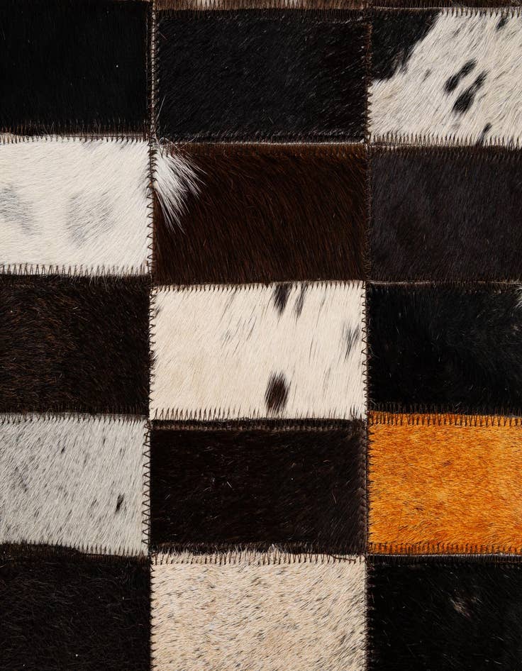 Detail image of 8' 3 x 10' Cowhide - Patchwork Rug