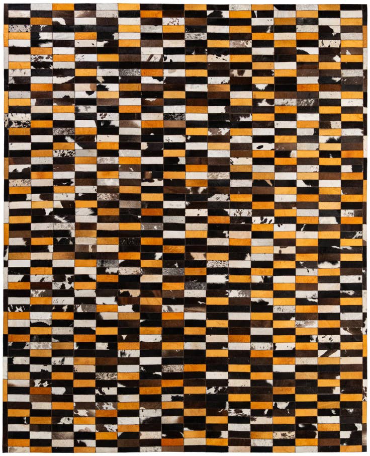 Detail image of 8' 3 x 10' Cowhide - Patchwork Rug