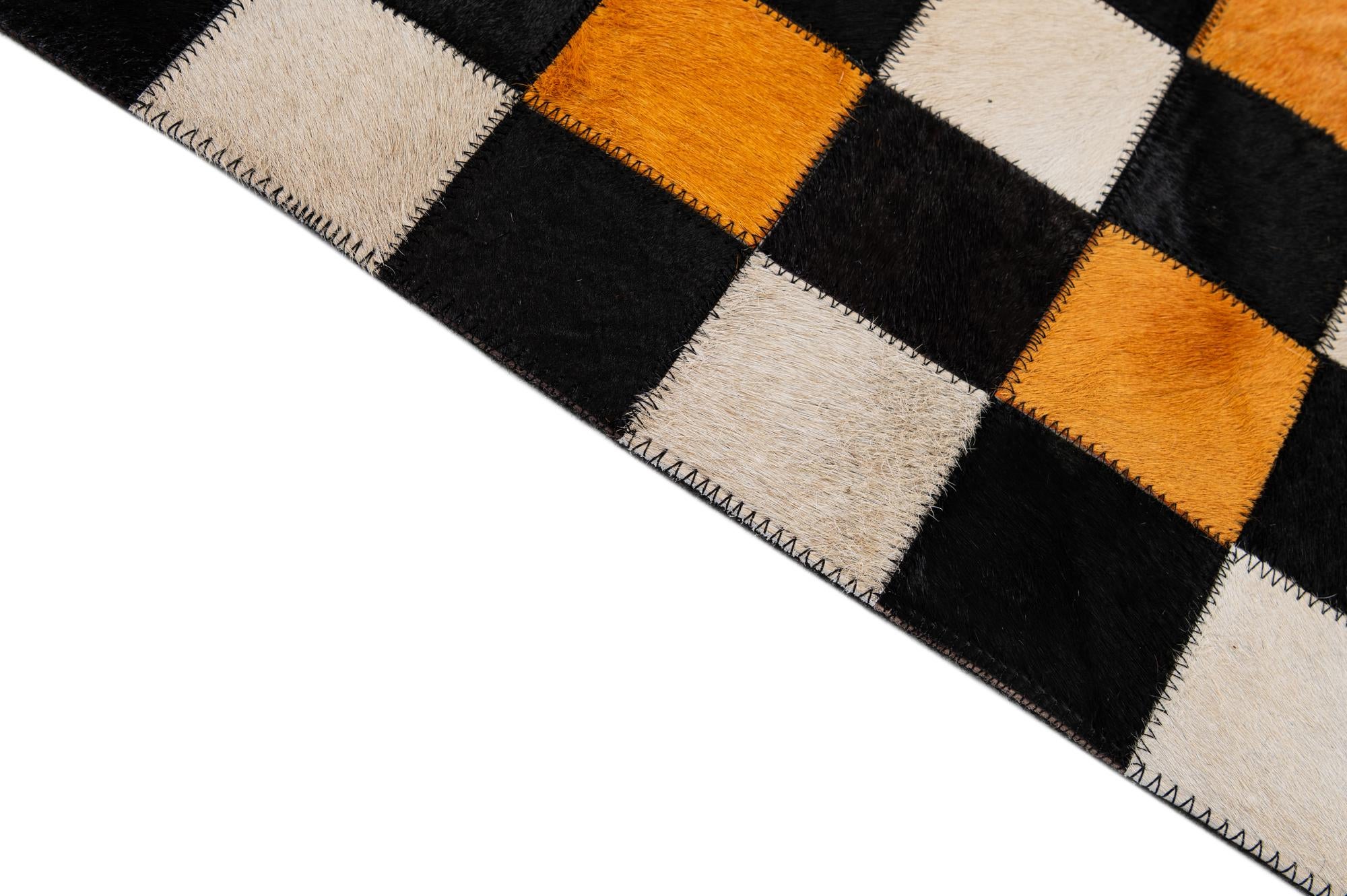 8' 1 x 10' Cowhide - Patchwork Rug