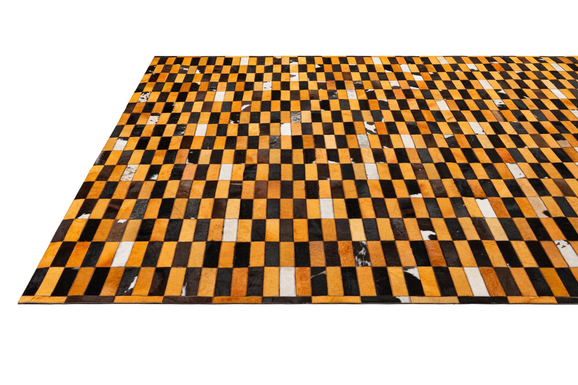 8' 2 x 9' 11 Cowhide - Patchwork Rug
