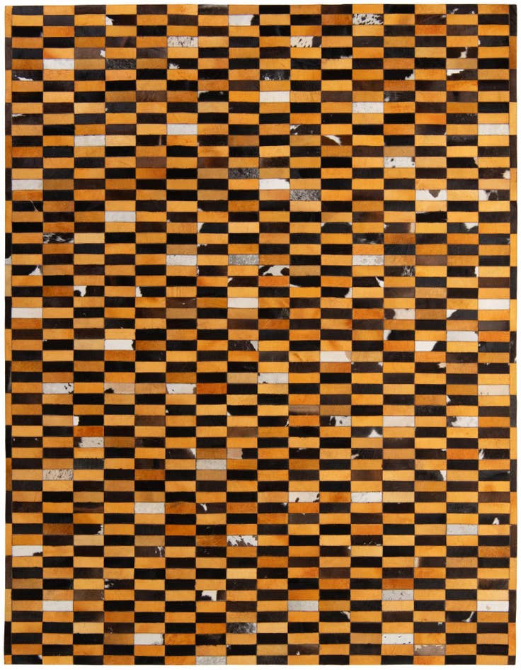 Detail image of 8' 2 x 9' 11 Cowhide - Patchwork Rug