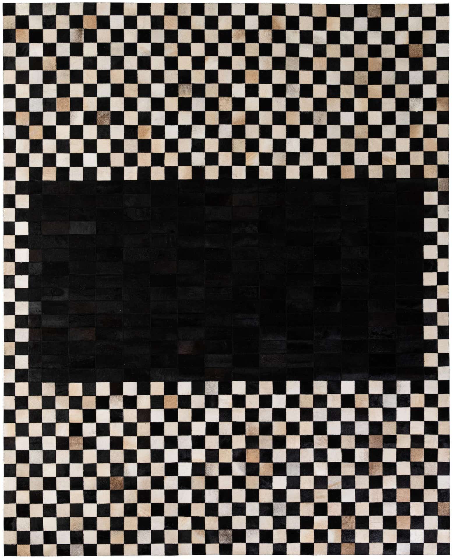 8' 1 x 10' Cowhide - Patchwork Rug