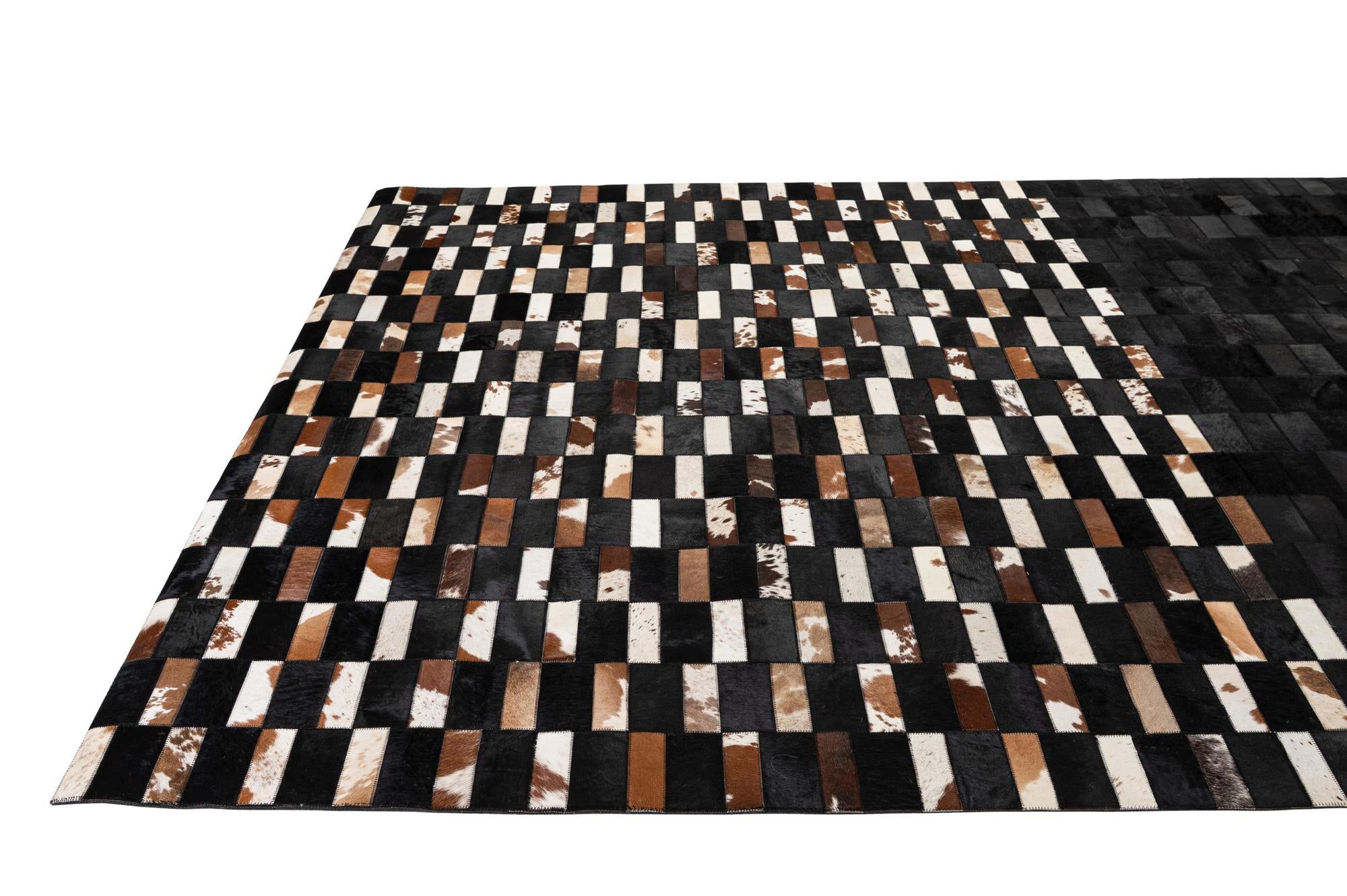 8' 1 x 10' 1 Cowhide - Patchwork Rug