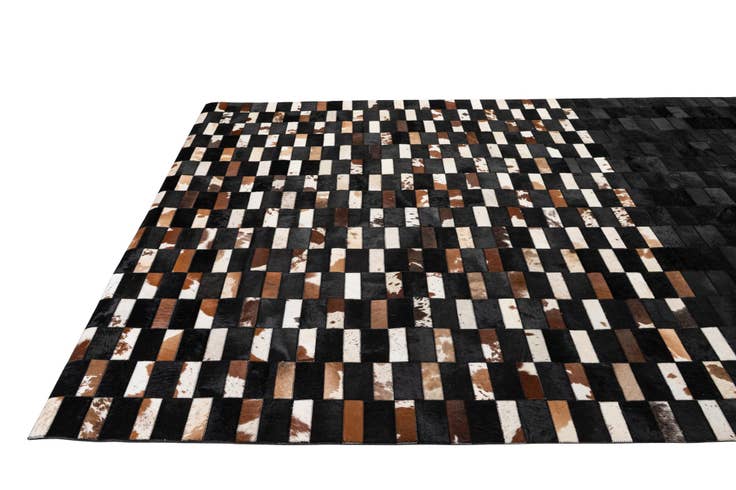 Detail image of 8' 1 x 10' 1 Cowhide - Patchwork Rug