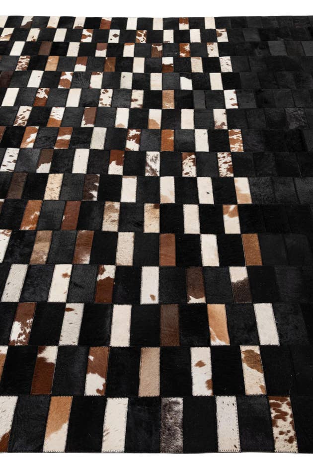 Detail image of 8' 1 x 10' 1 Cowhide - Patchwork Rug