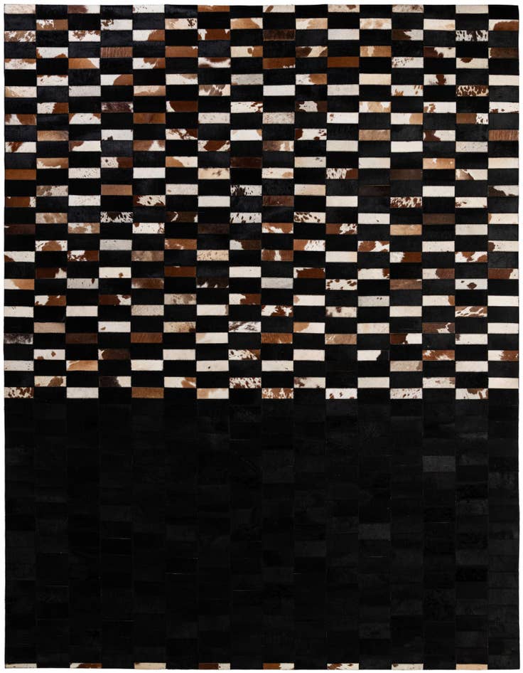 Detail image of 8' 1 x 10' 1 Cowhide - Patchwork Rug