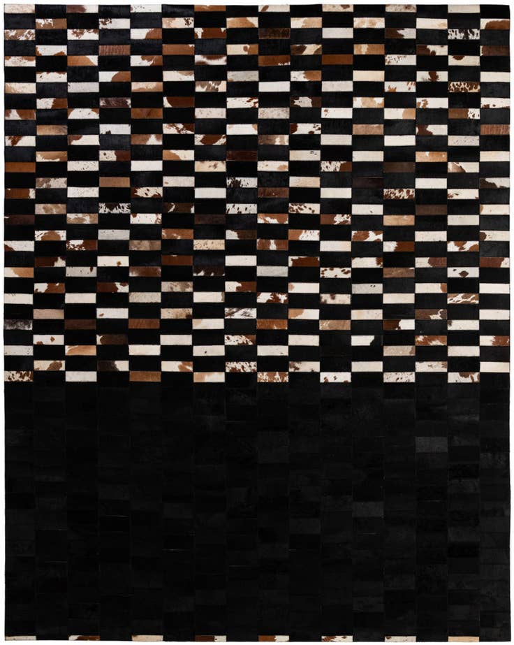 Detail image of 8' 1 x 10' 1 Cowhide - Patchwork Rug