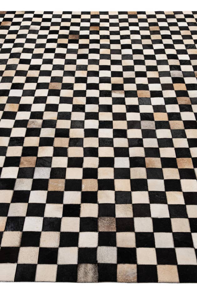 Detail image of 8' x 9' 11 Cowhide - Patchwork Rug