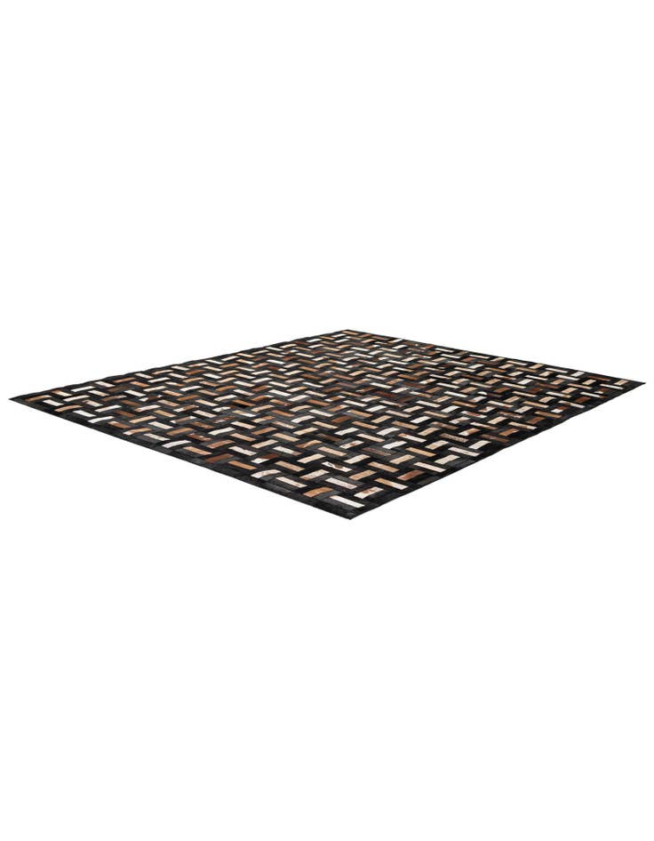 Detail image of 8' 1 x 9' 11 Cowhide - Patchwork Rug