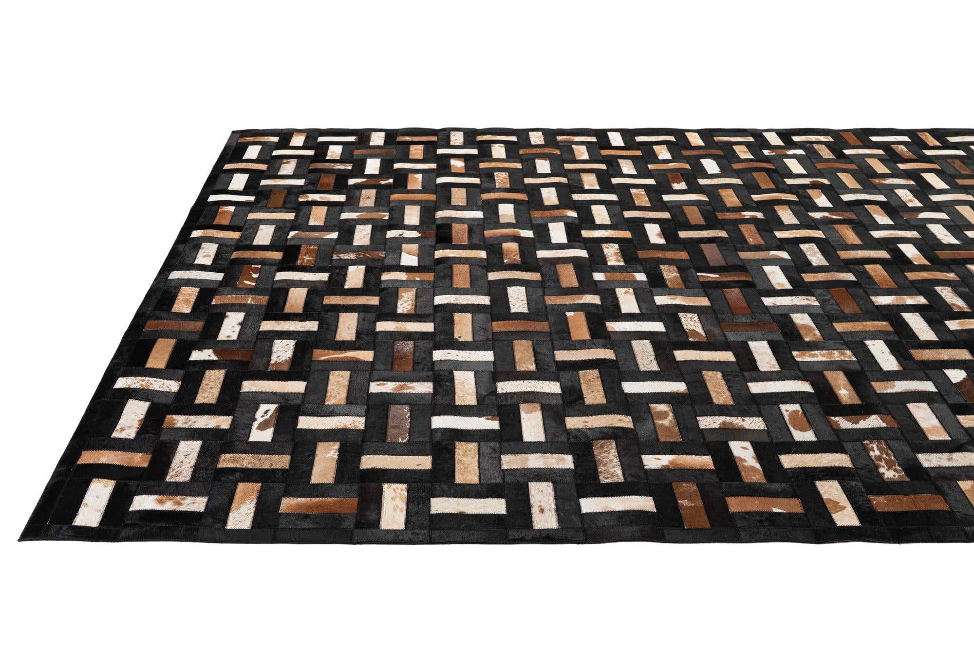 8' 1 x 9' 11 Cowhide - Patchwork Rug