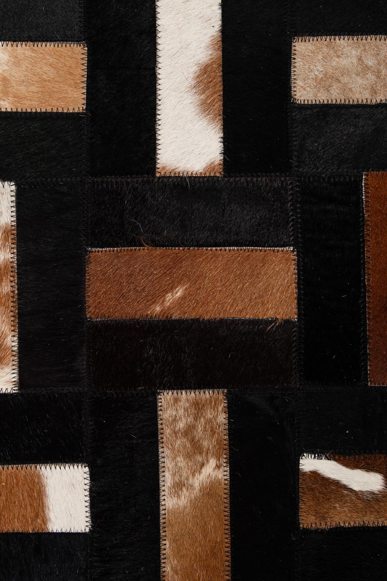 8' 1 x 9' 11 Cowhide - Patchwork Rug