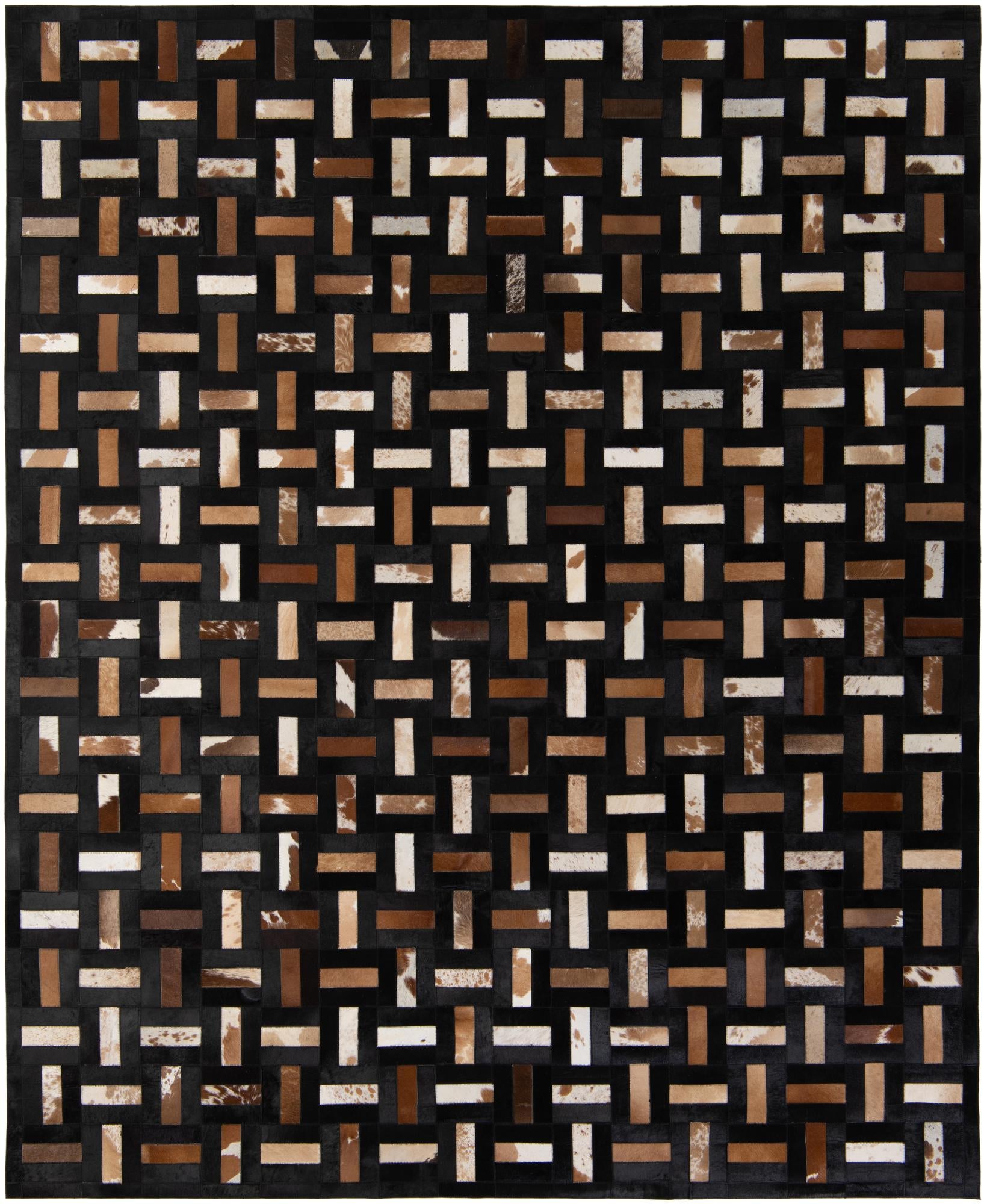 8' 2 x 10' Cowhide - Patchwork Rug