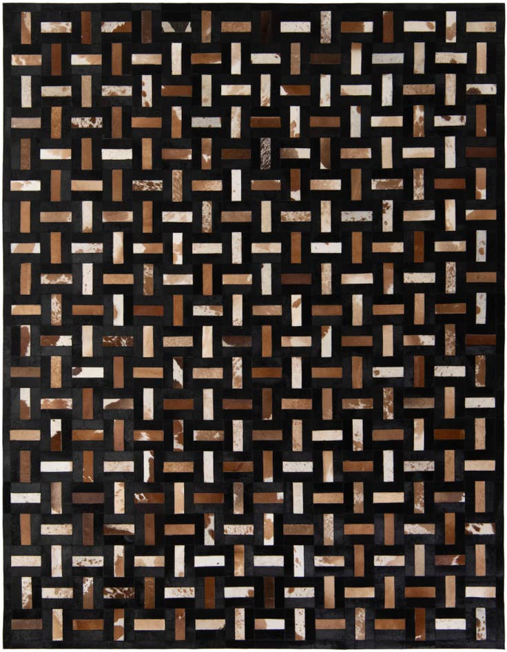 Detail image of 8' 2 x 10' Cowhide - Patchwork Rug