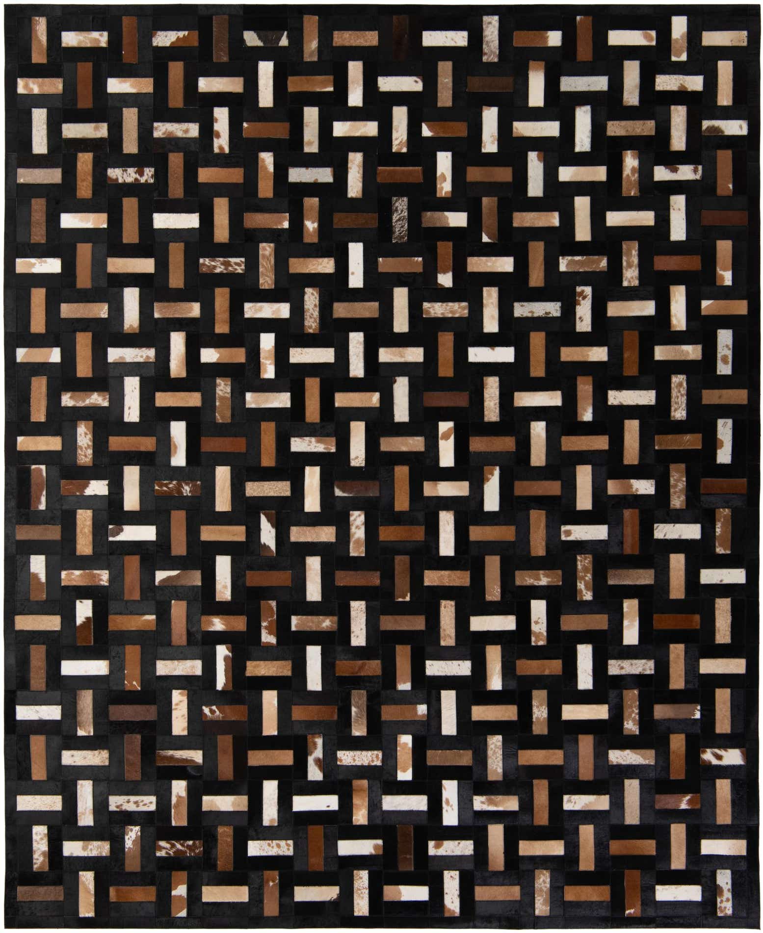 8' 2 x 10' Cowhide - Patchwork Rug