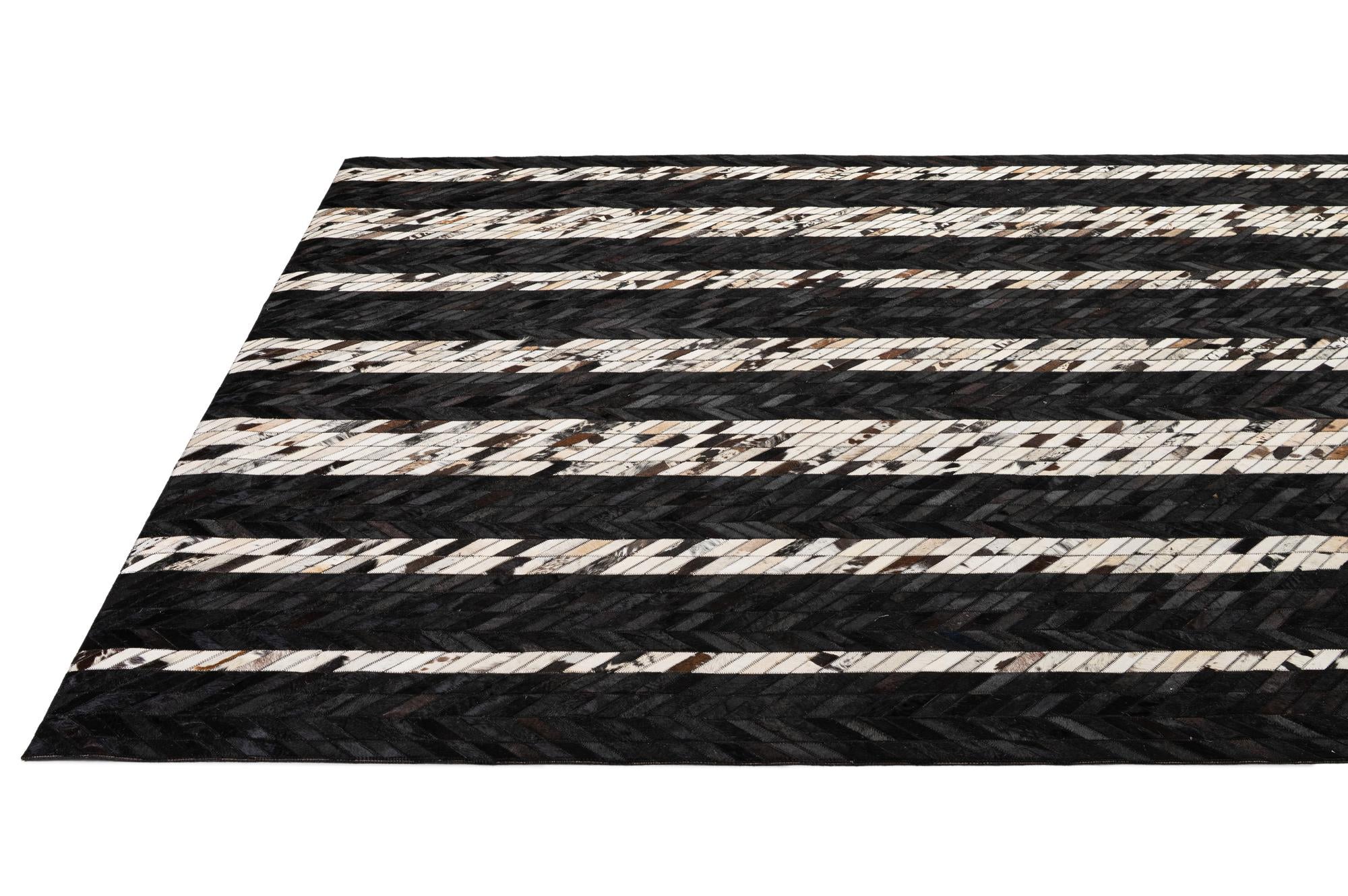 7' 11 x 9' 11 Cowhide - Patchwork Rug