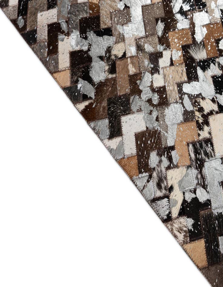 Detail image of 8' x 9' 11 Cowhide - Patchwork Rug