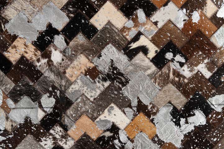 8' x 9' 11 Cowhide - Patchwork Rug